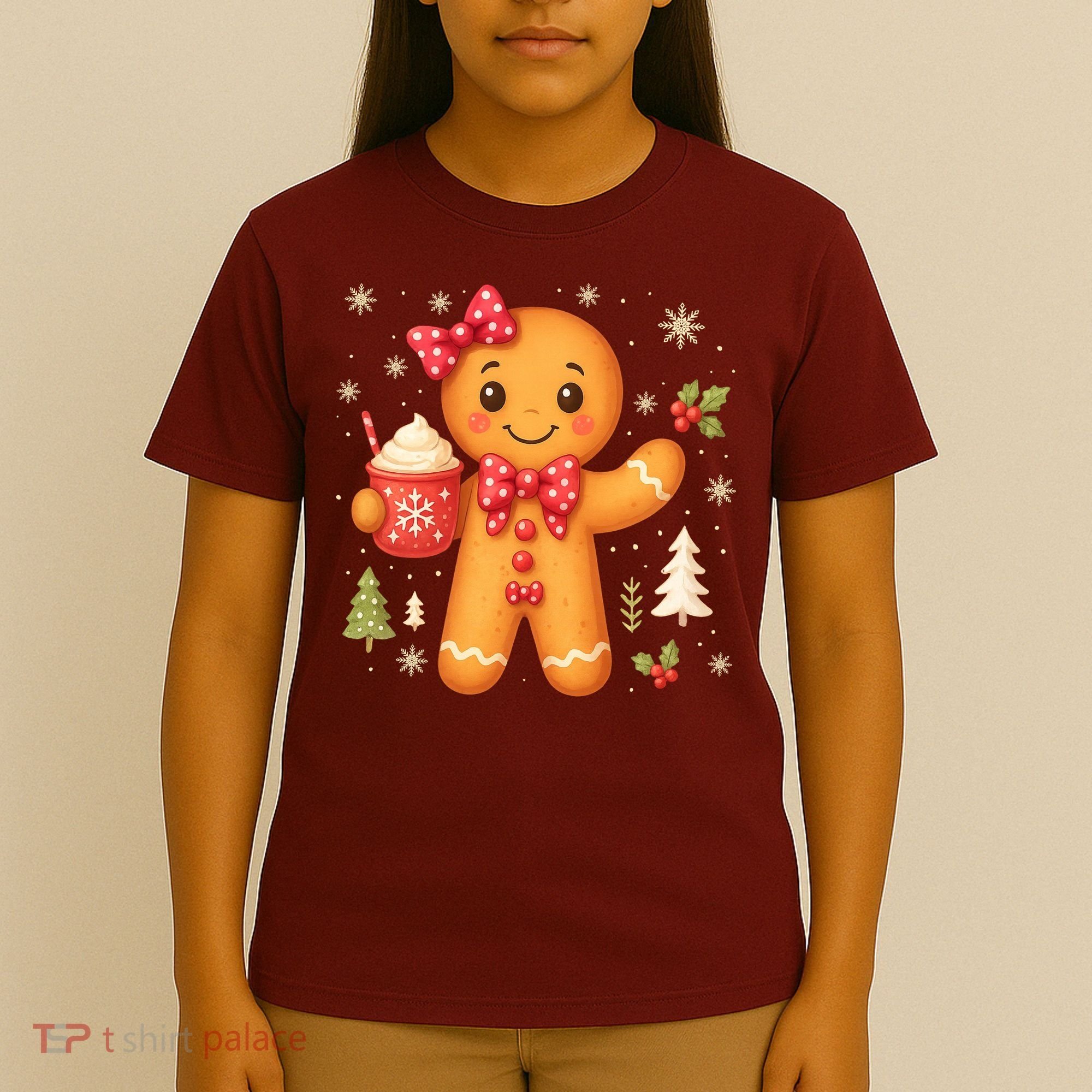 Cute Gingerbread Christmas Snow Cute Gifts T-Shirt