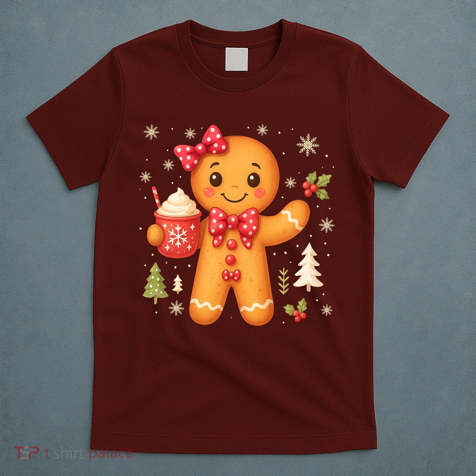 Cute Gingerbread Christmas Snow Cute Gifts T-Shirt