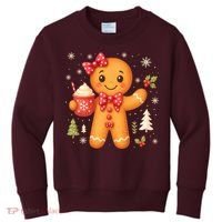 Cute Gingerbread Christmas Snow Cute Gifts Kids Sweatshirt thumb 0