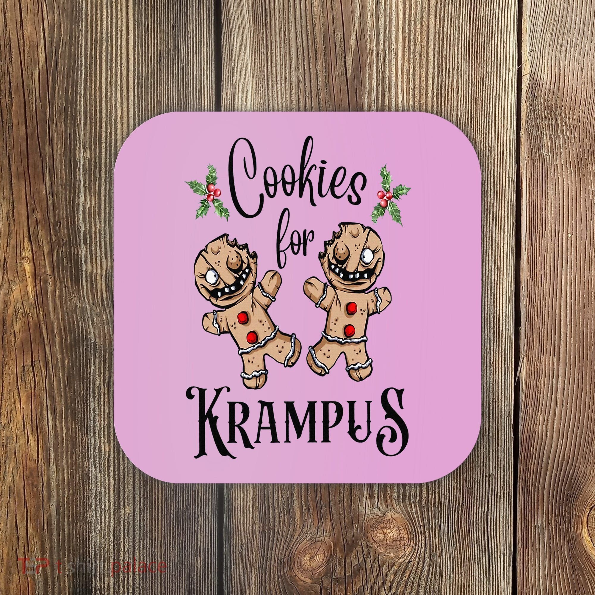 Creepy Gingerbread Cookies For Krampus Xmas Goth Holiday Coaster