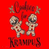 Creepy Gingerbread Cookies For Krampus Xmas Goth Holiday Santa Hat thumb 1