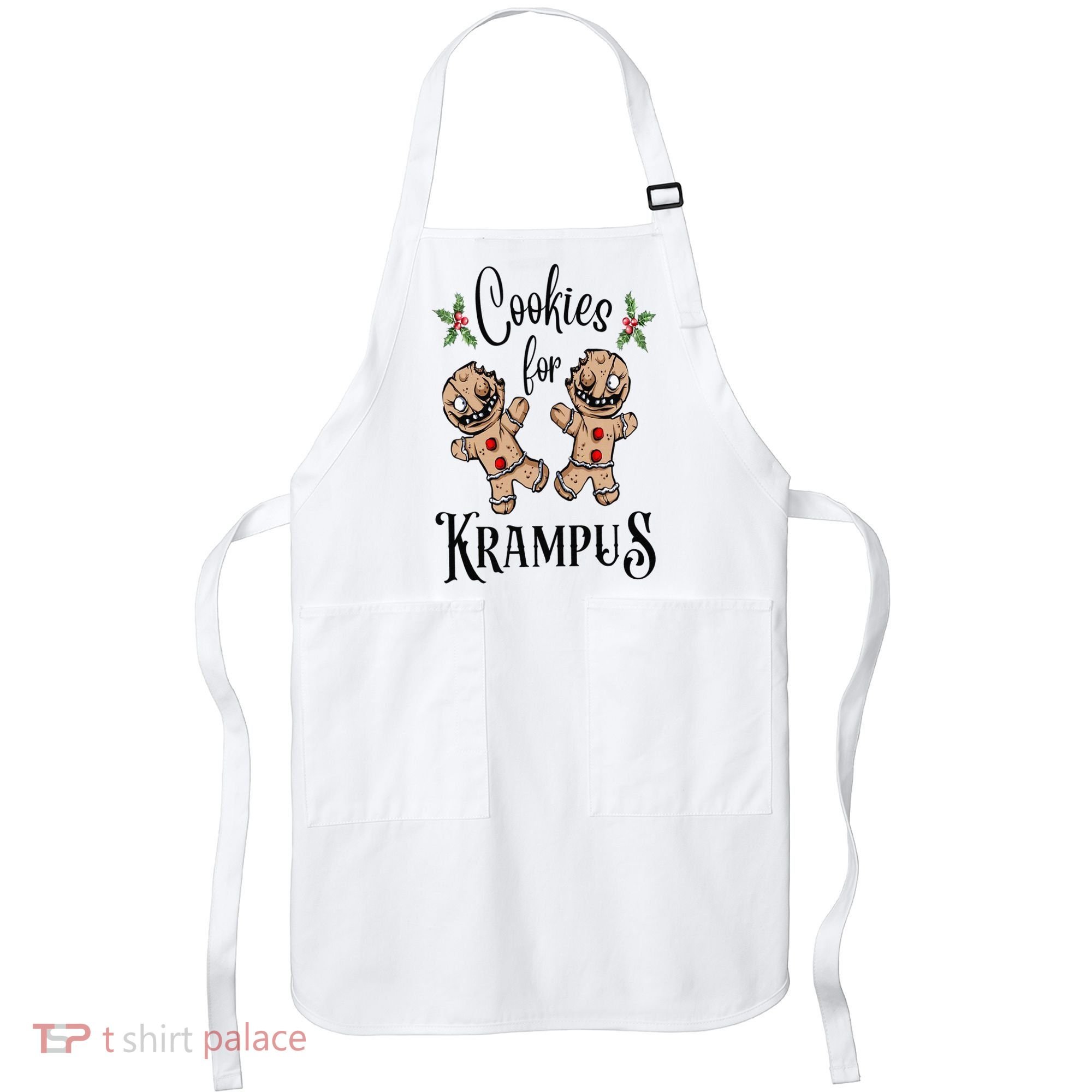 Creepy Gingerbread Cookies For Krampus Xmas Goth Holiday Apron