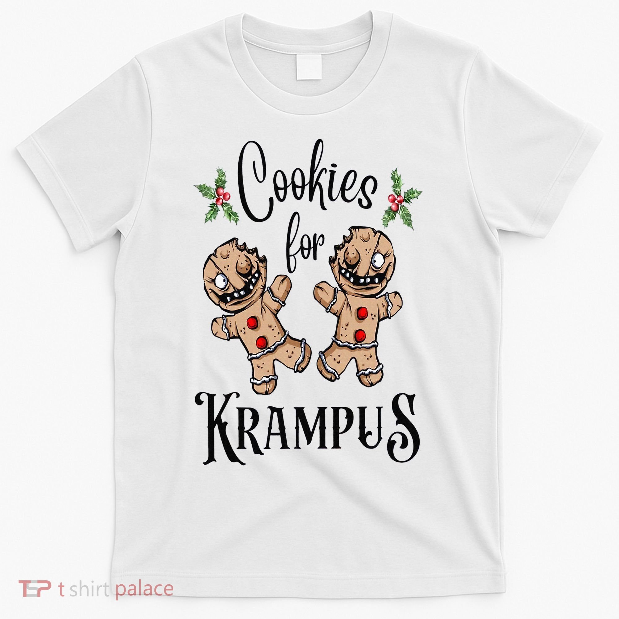 Creepy Gingerbread Cookies For Krampus Xmas Goth Holiday T-Shirt