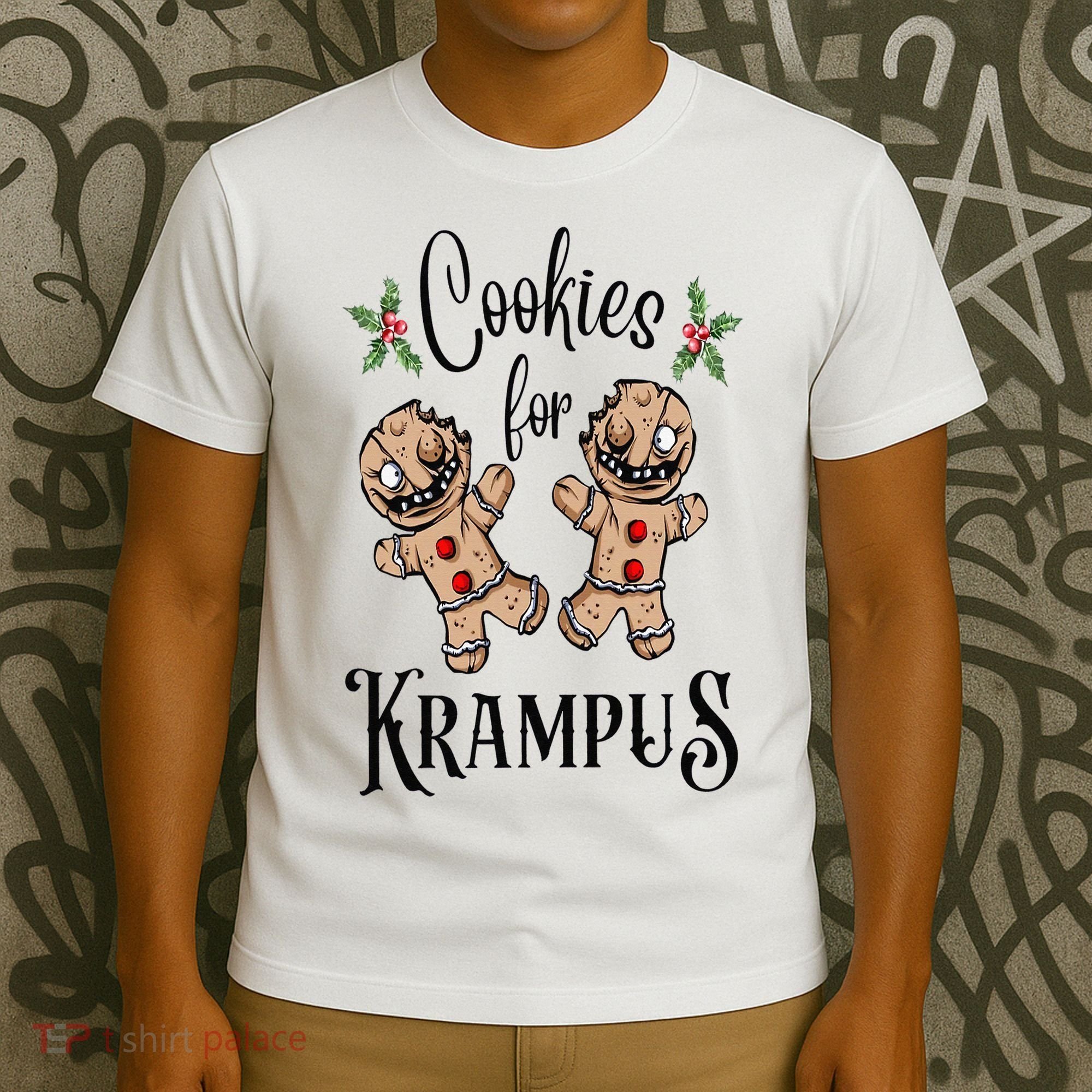 Creepy Gingerbread Cookies For Krampus Xmas Goth Holiday T-Shirt