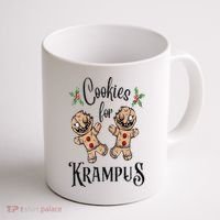Creepy Gingerbread Cookies For Krampus Xmas Goth Holiday Coffee Mug thumb 1