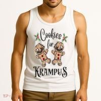 Creepy Gingerbread Cookies For Krampus Xmas Goth Holiday Tank Top thumb 3