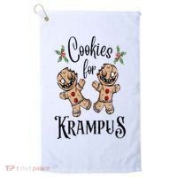 Creepy Gingerbread Cookies For Krampus Xmas Goth Holiday Golf Towel thumb 0