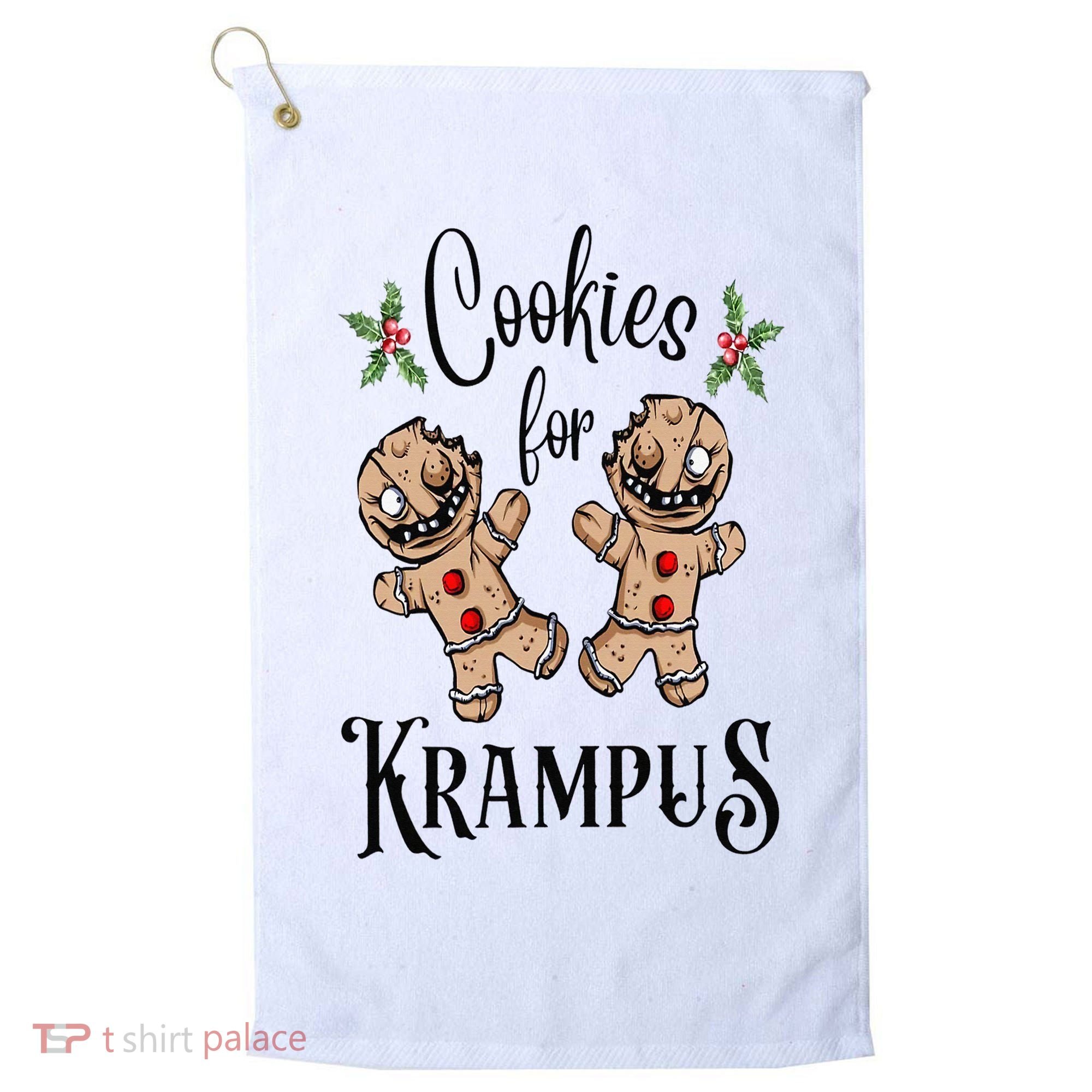 Creepy Gingerbread Cookies For Krampus Xmas Goth Holiday Golf Towel