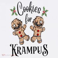 Creepy Gingerbread Cookies For Krampus Xmas Goth Holiday Women's Long Sleeve Shirt thumb 2
