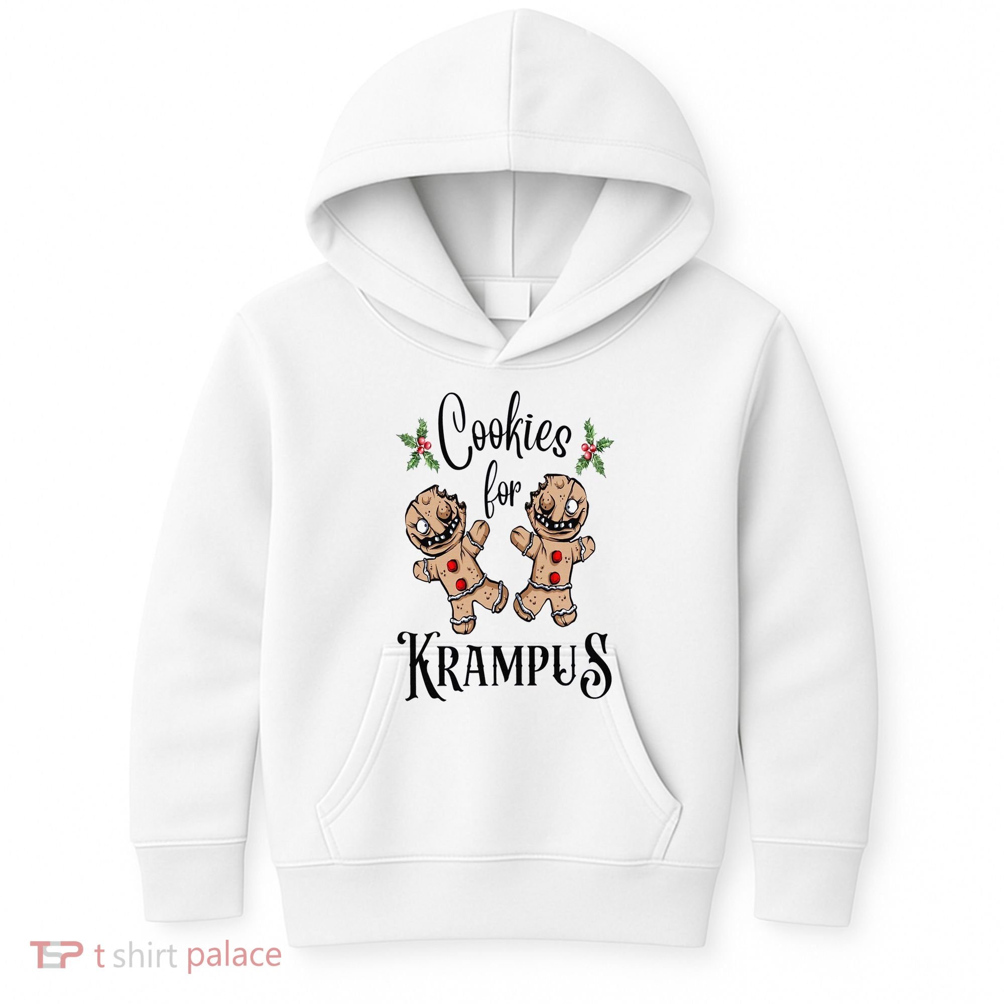 Creepy Gingerbread Cookies For Krampus Xmas Goth Holiday Kids Hoodie