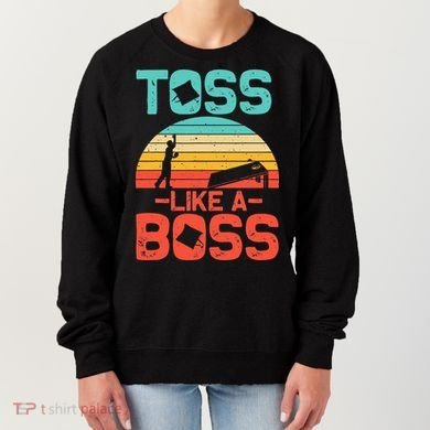 Cornhole Gift Cool Cornhole Toss Like A Boss Women's Sweatshirt