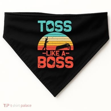 Cornhole Gift Cool Cornhole Toss Like A Boss USA-Made Doggie Bandana