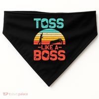 Cornhole Gift Cool Cornhole Toss Like A Boss USA-Made Doggie Bandana thumb 0