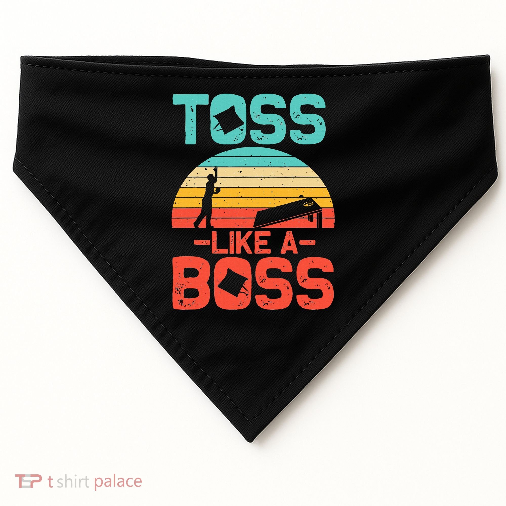 Cornhole Gift Cool Cornhole Toss Like A Boss USA-Made Doggie Bandana