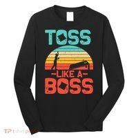 Cornhole Gift Cool Cornhole Toss Like A Boss Long Sleeve Shirt thumb 0