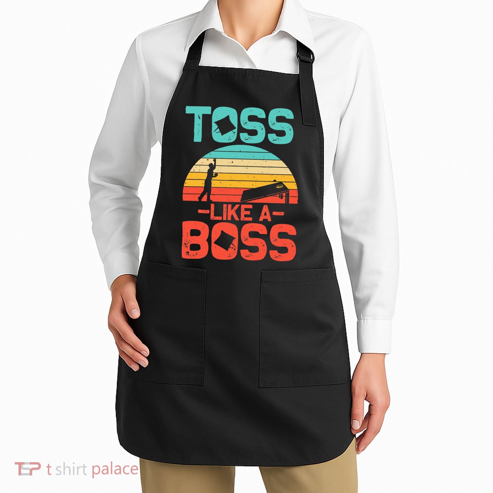 Cornhole Gift Cool Cornhole Toss Like A Boss Apron