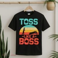 Cornhole Gift Cool Cornhole Toss Like A Boss T-Shirt thumb 2