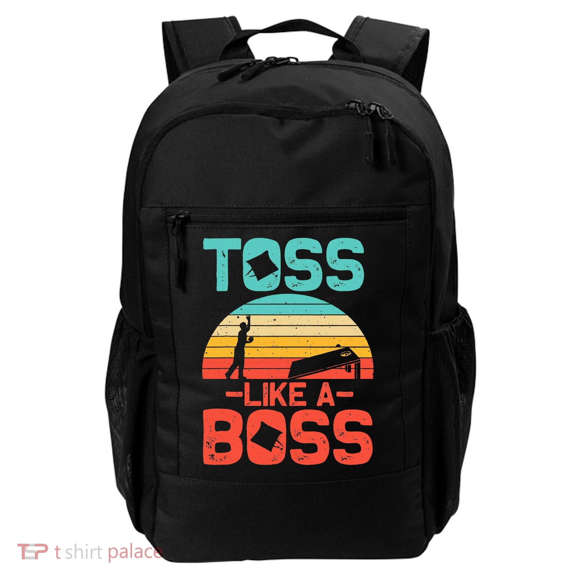 Cornhole Gift Cool Cornhole Toss Like A Boss Backpack