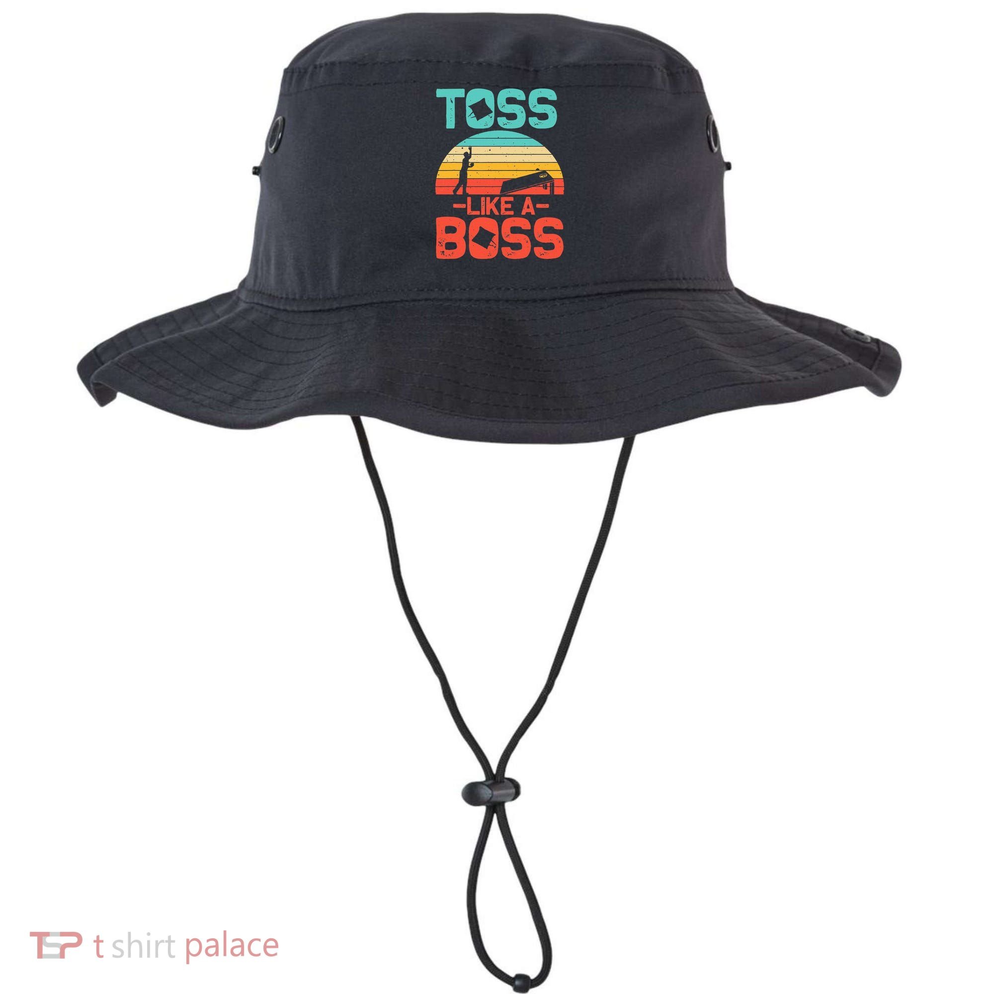 Cornhole Gift Cool Cornhole Toss Like A Boss Bucket Hat