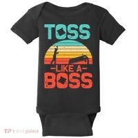 Cornhole Gift Cool Cornhole Toss Like A Boss Baby Bodysuit thumb 0