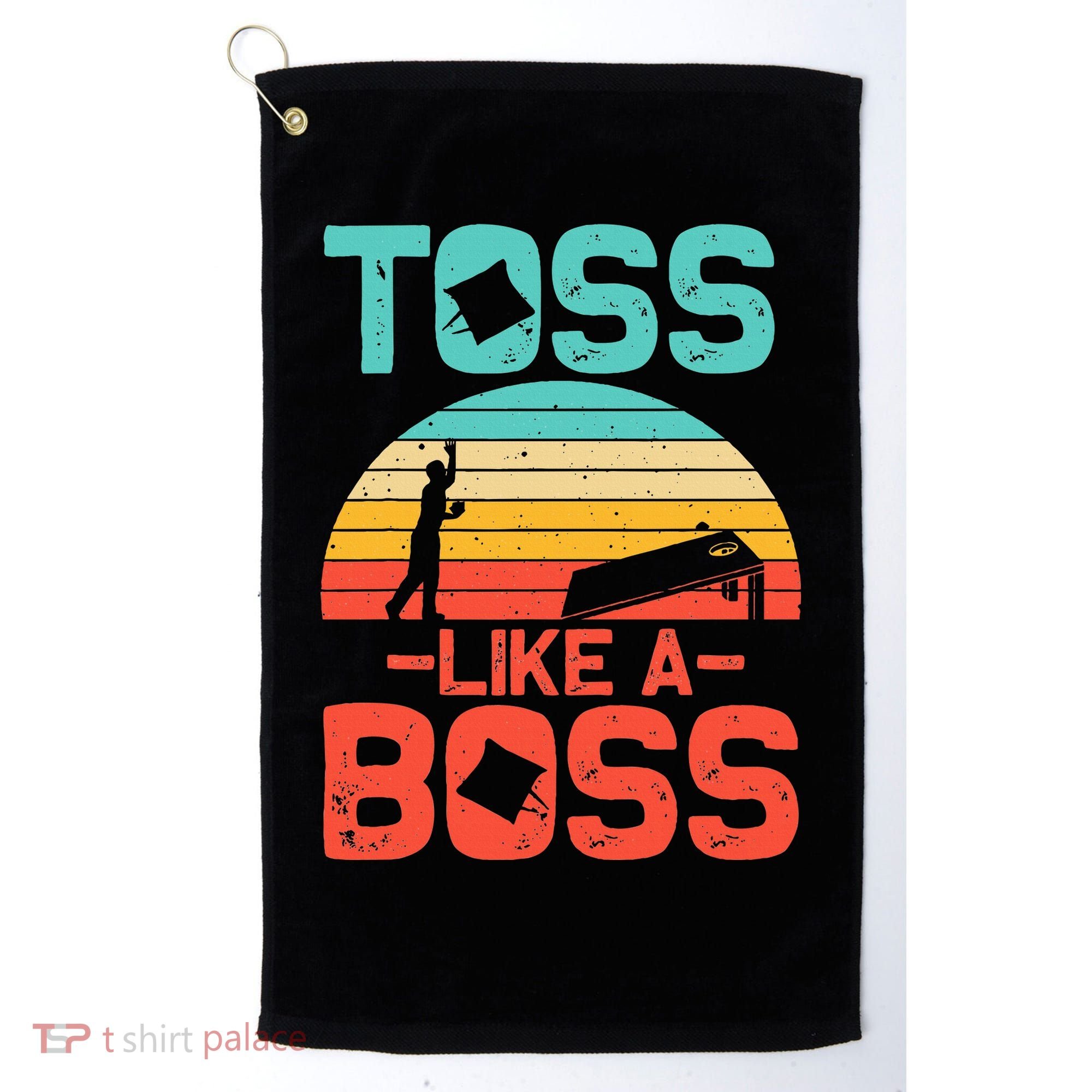 Cornhole Gift Cool Cornhole Toss Like A Boss Golf Towel