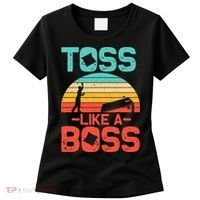 Cornhole Gift Cool Cornhole Toss Like A Boss Women's T-Shirt thumb 0