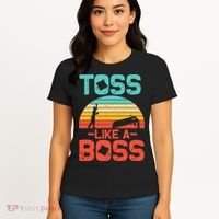 Cornhole Gift Cool Cornhole Toss Like A Boss Women's T-Shirt thumb 4