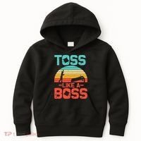 Cornhole Gift Cool Cornhole Toss Like A Boss Kids Hoodie thumb 0