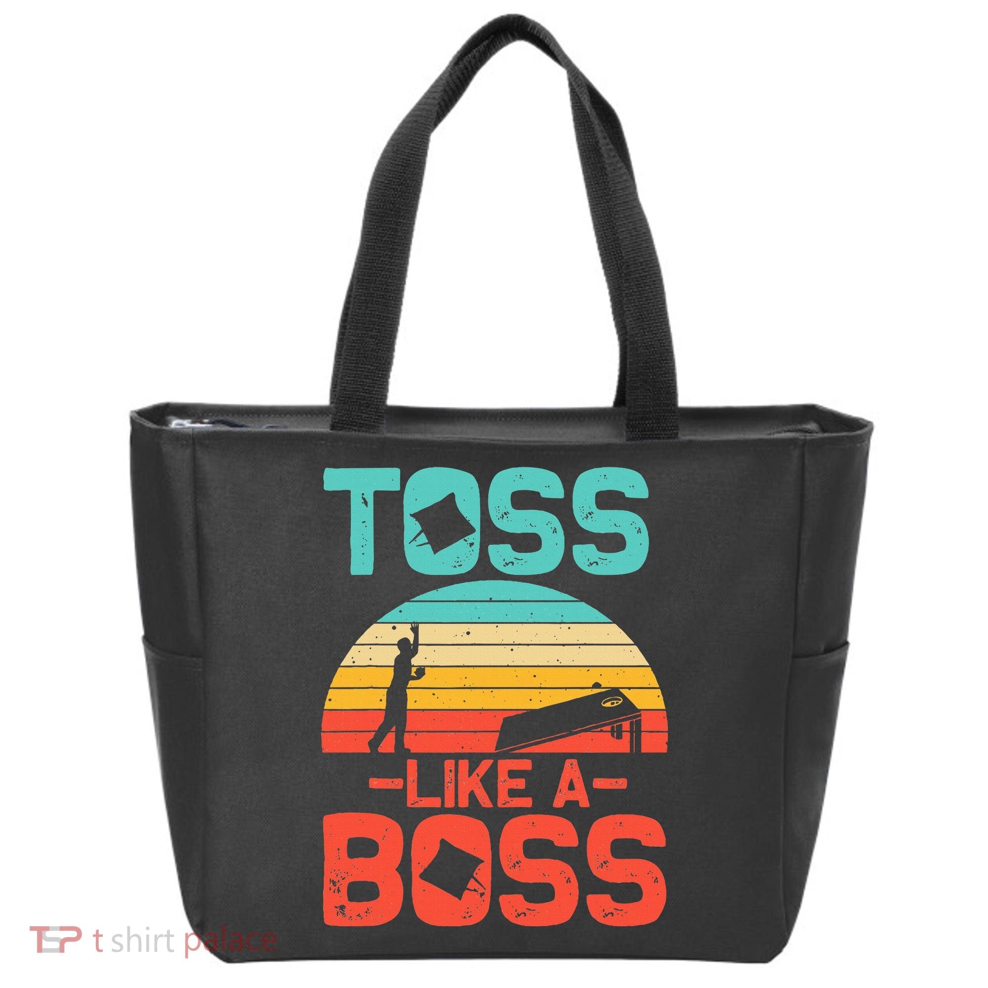 Cornhole Gift Cool Cornhole Toss Like A Boss Tote Bag