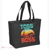 Cornhole Gift Cool Cornhole Toss Like A Boss Tote Bag thumb 2