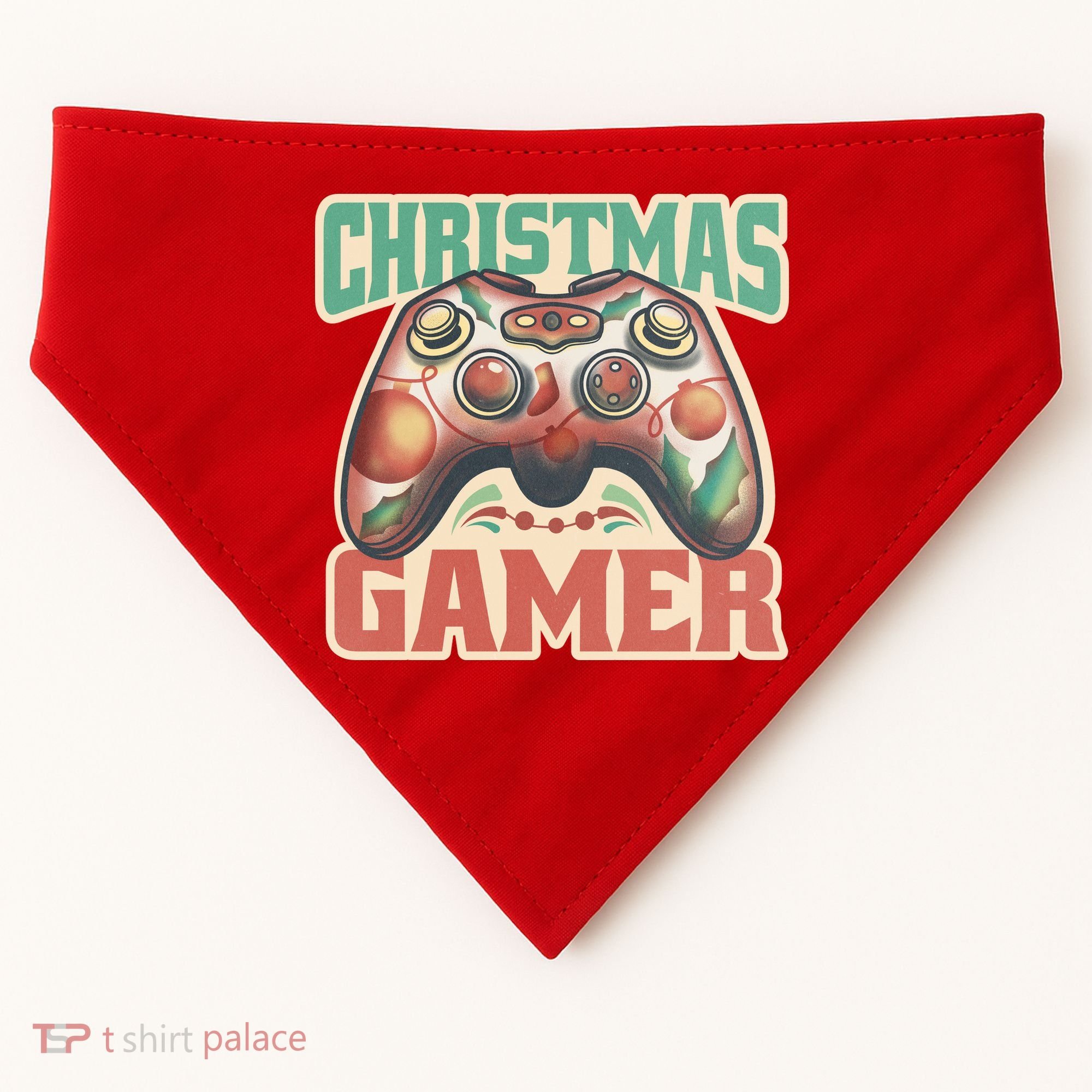 Christmas Gamer USA-Made Doggie Bandana
