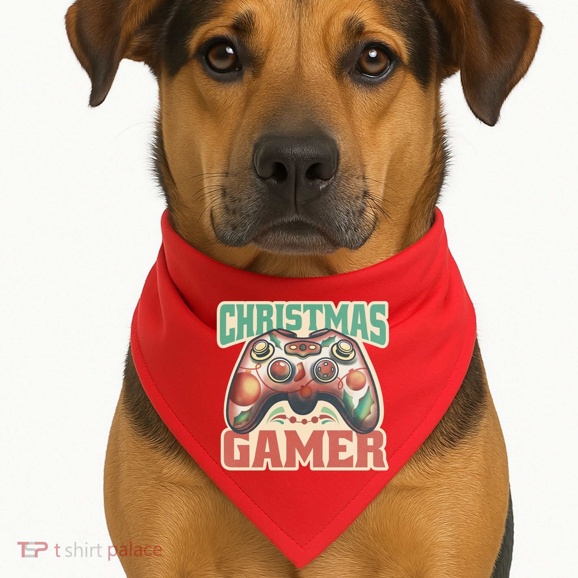 Christmas Gamer USA-Made Doggie Bandana