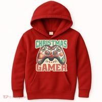 Christmas Gamer Kids Hoodie thumb 0