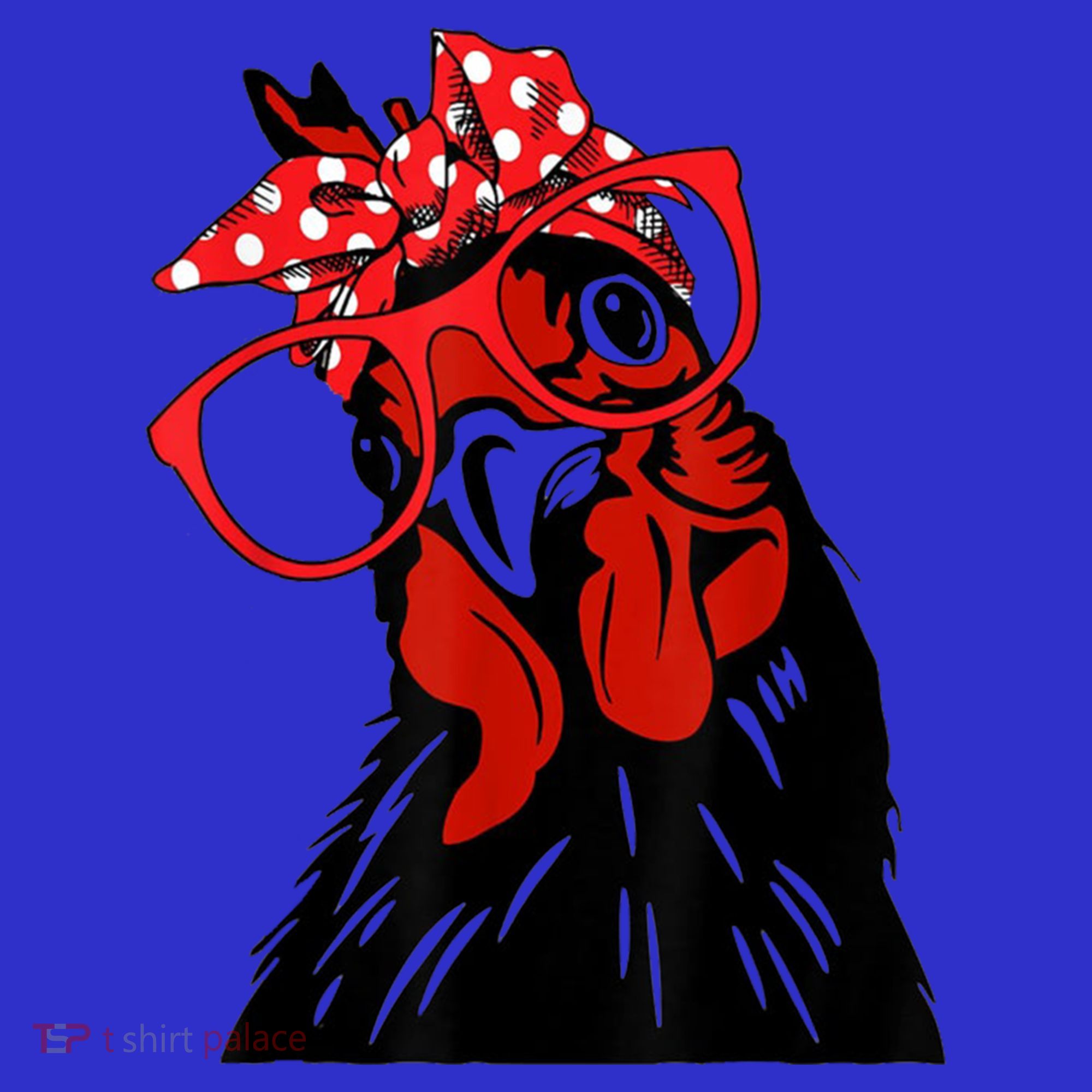 Cute Girl Chicken With Bandana Headband And Glasses Cool Gift Women's Tank Top