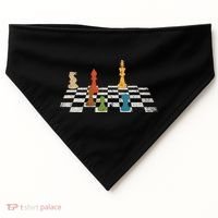 Chess Grandmaster Checkerboard Chess Board Checkmate Chess USA-Made Doggie Bandana thumb 0