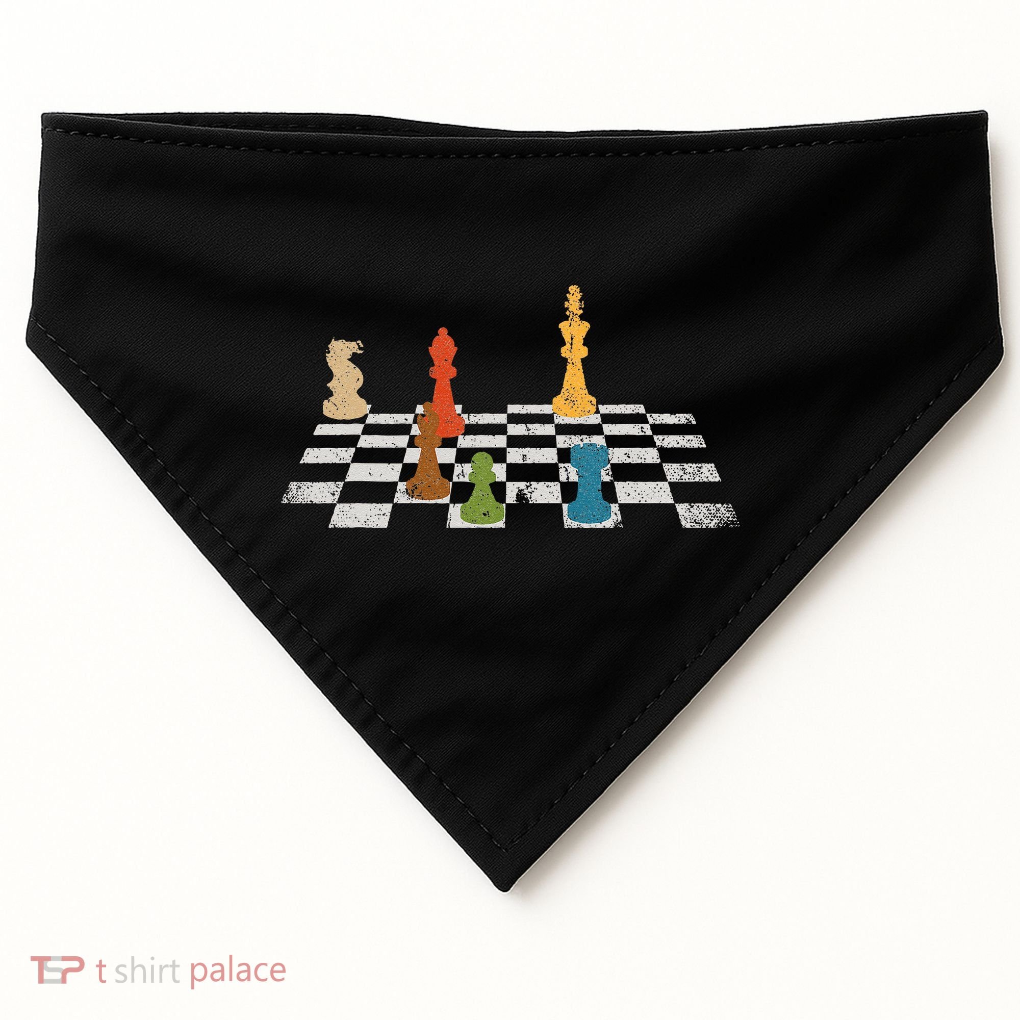 Chess Grandmaster Checkerboard Chess Board Checkmate Chess USA-Made Doggie Bandana