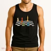 Chess Grandmaster Checkerboard Chess Board Checkmate Chess Tank Top thumb 3
