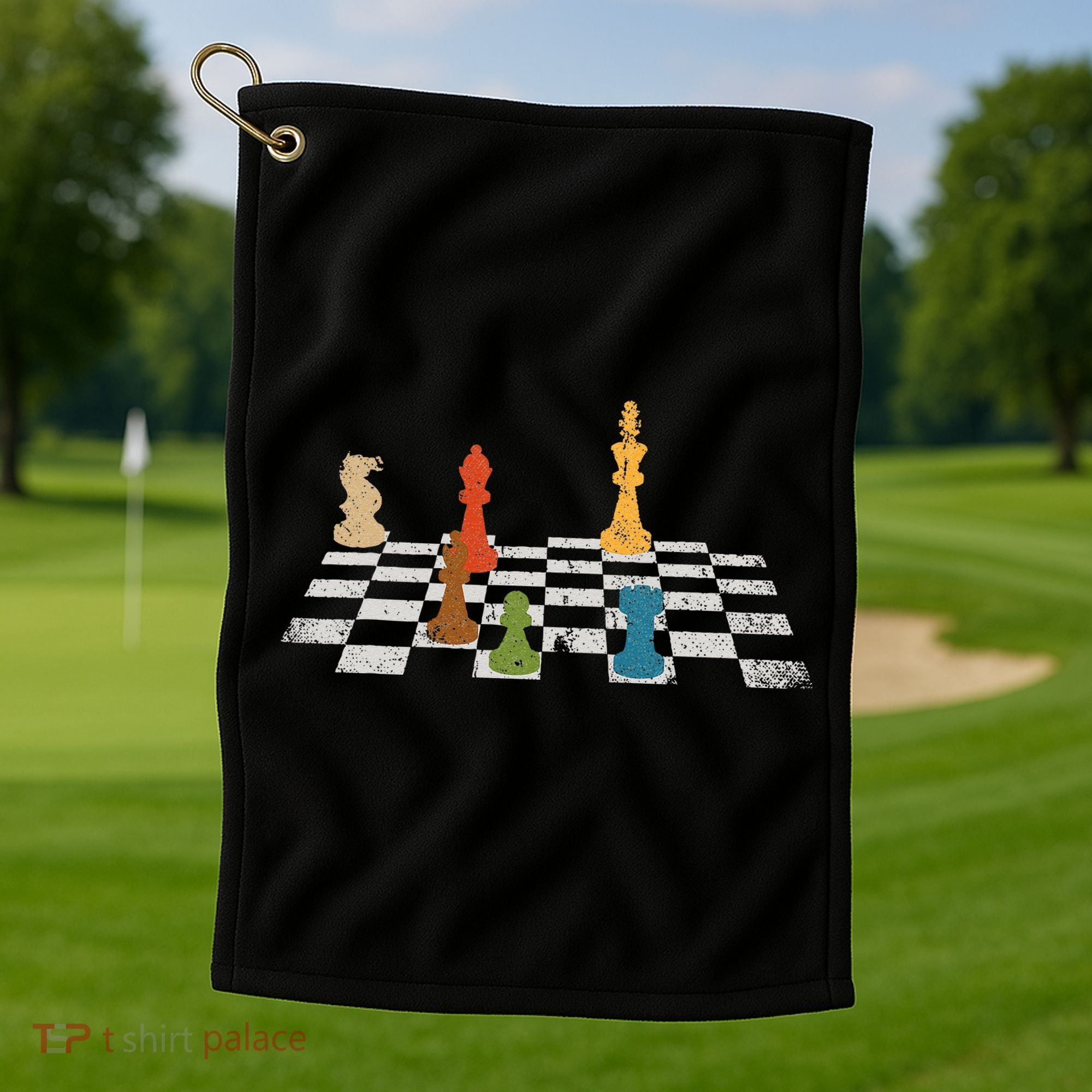 Chess Grandmaster Checkerboard Chess Board Checkmate Chess Golf Towel