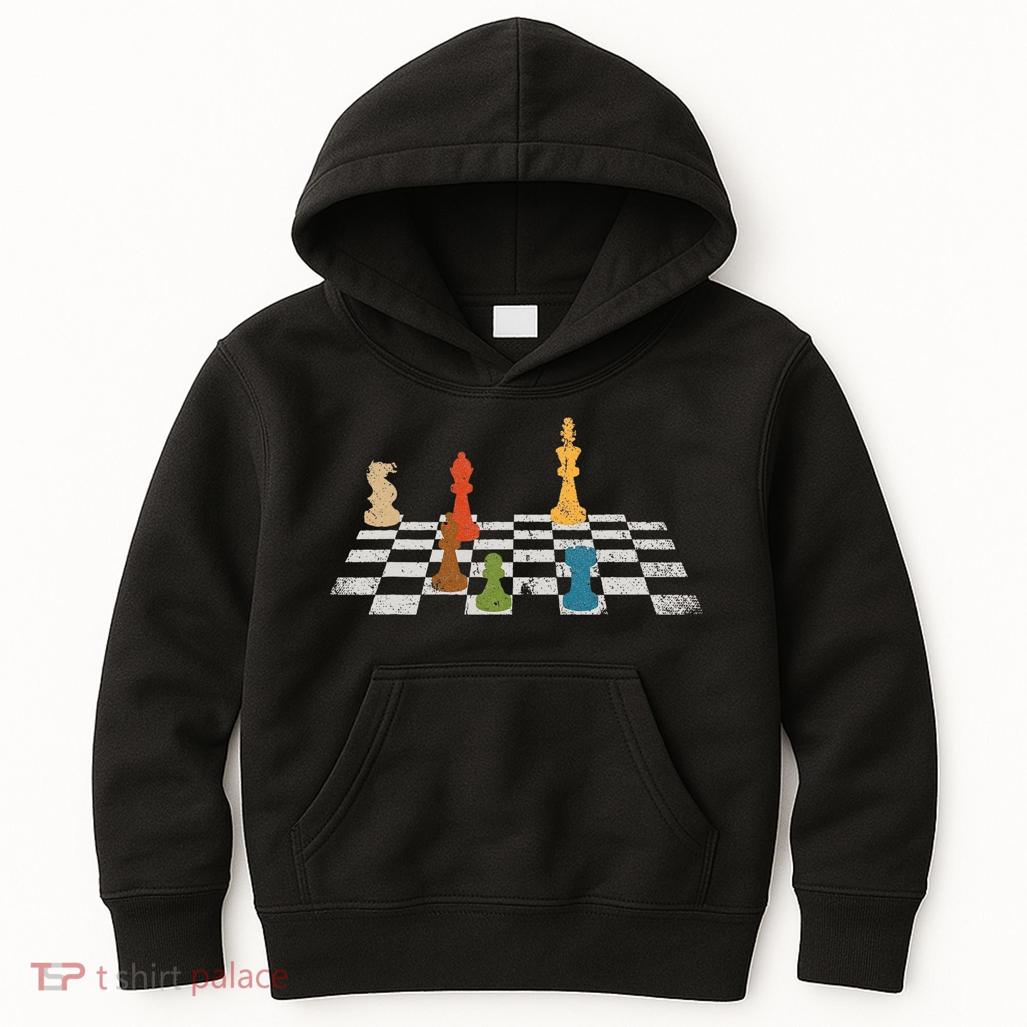 Chess Grandmaster Checkerboard Chess Board Checkmate Chess Kids Hoodie