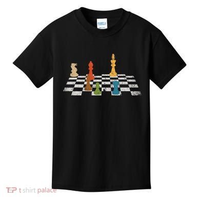 Chess Grandmaster Checkerboard Chess Board Checkmate Chess Kids T-Shirt
