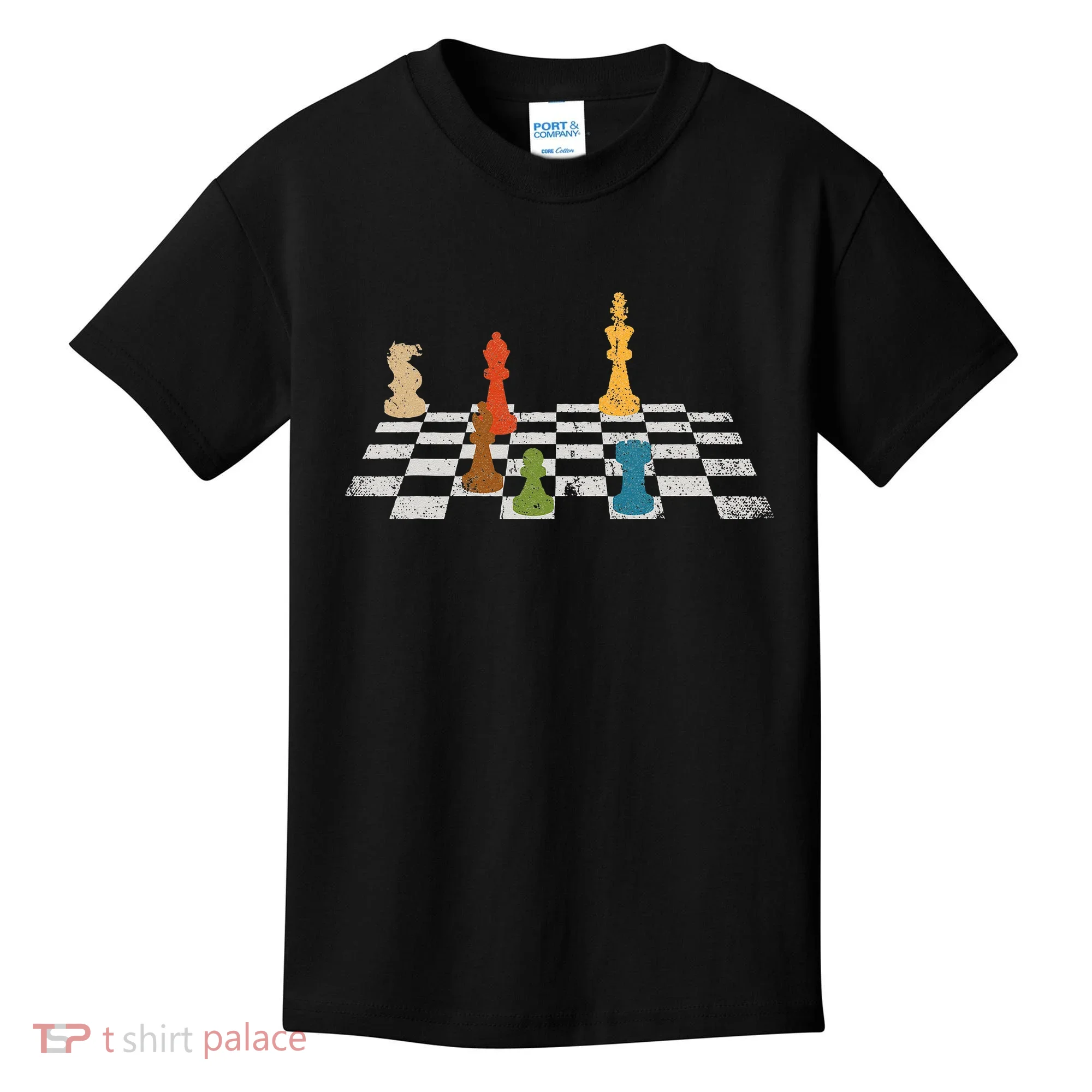 Chess Grandmaster Checkerboard Chess Board Checkmate Chess Kids T-Shirt