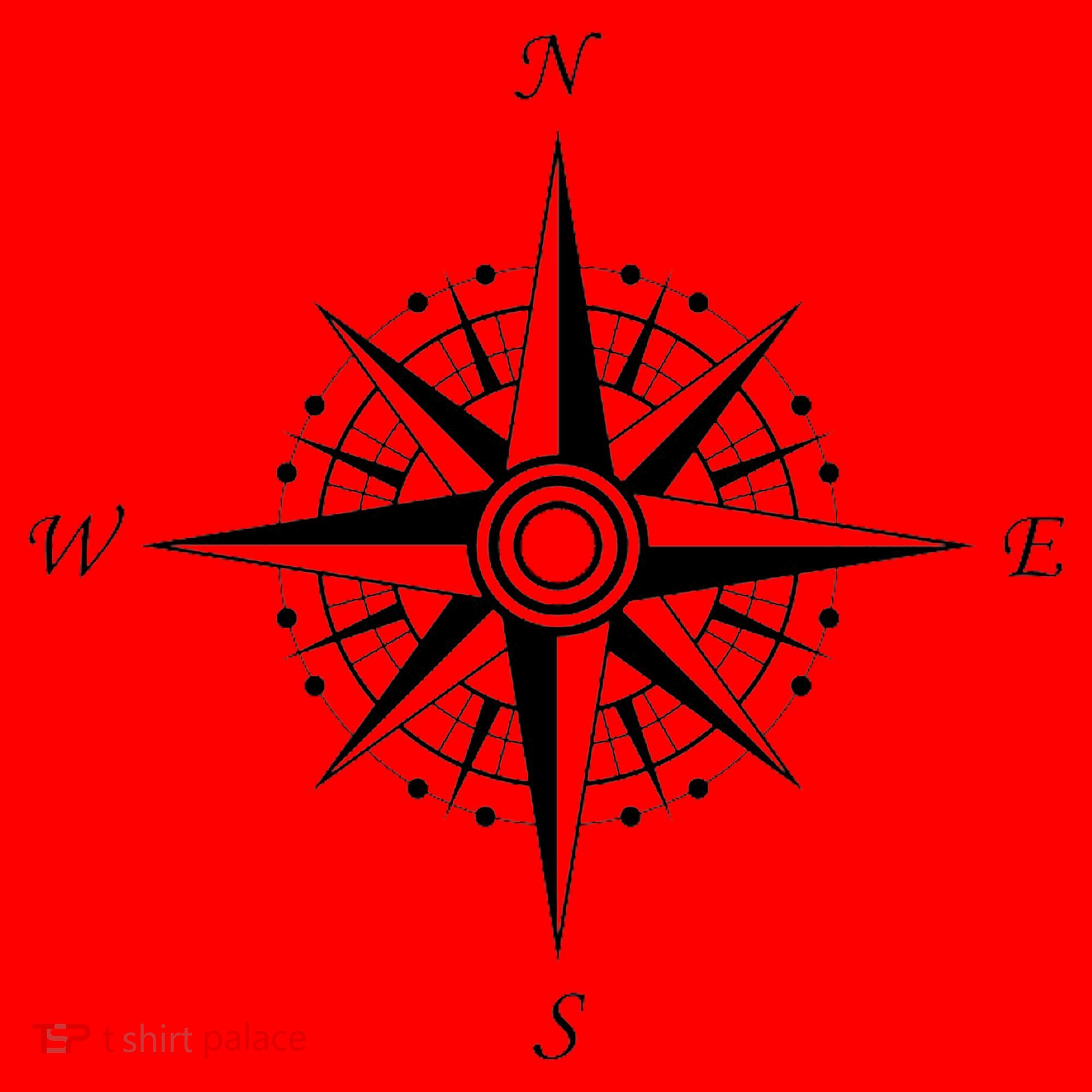 Compass Graphic Santa Hat