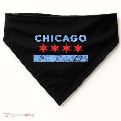 Chicago Gift Chicago Flag Gift USA-Made Doggie Bandana