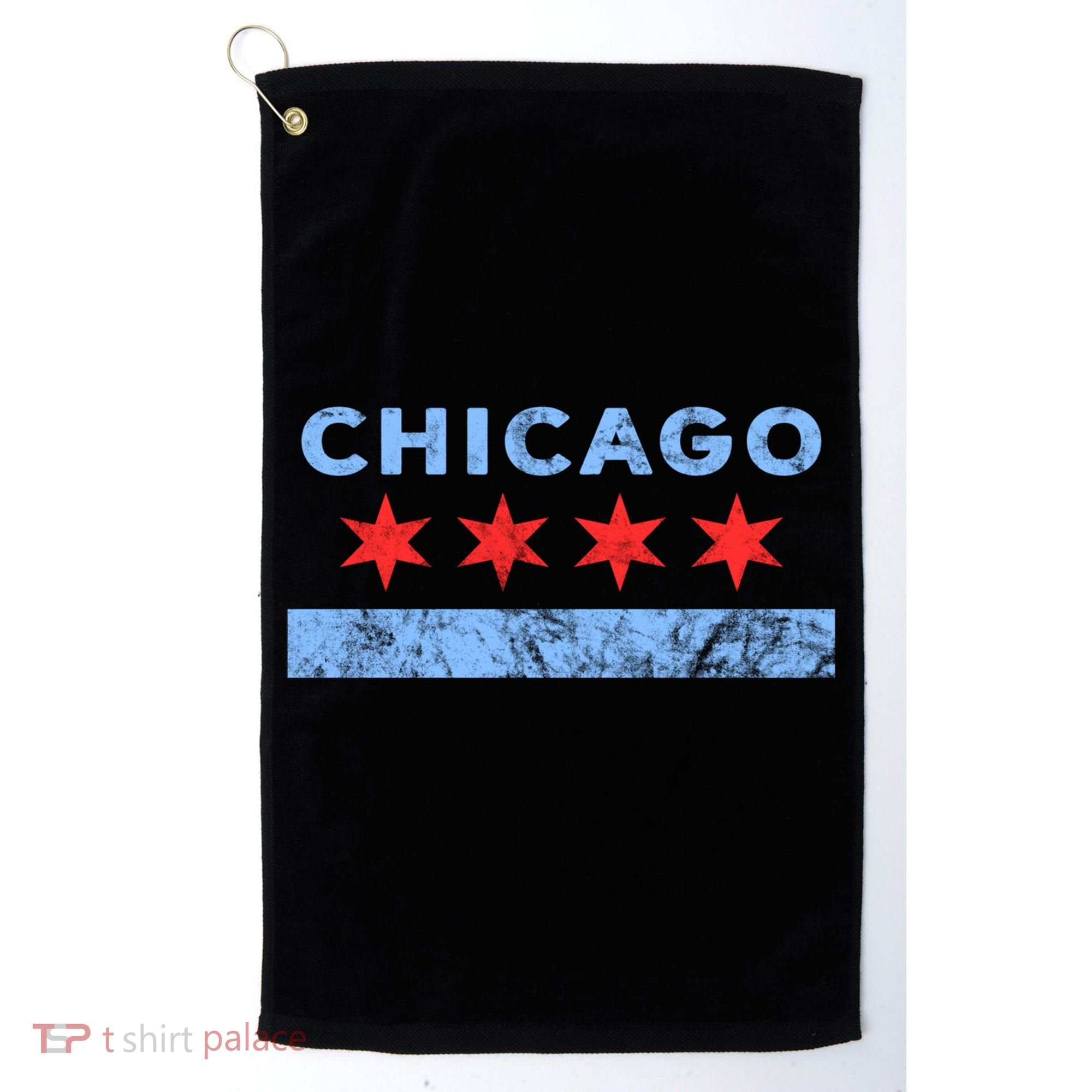 Chicago Gift Chicago Flag Gift Golf Towel