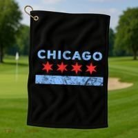 Chicago Gift Chicago Flag Gift Golf Towel thumb 1