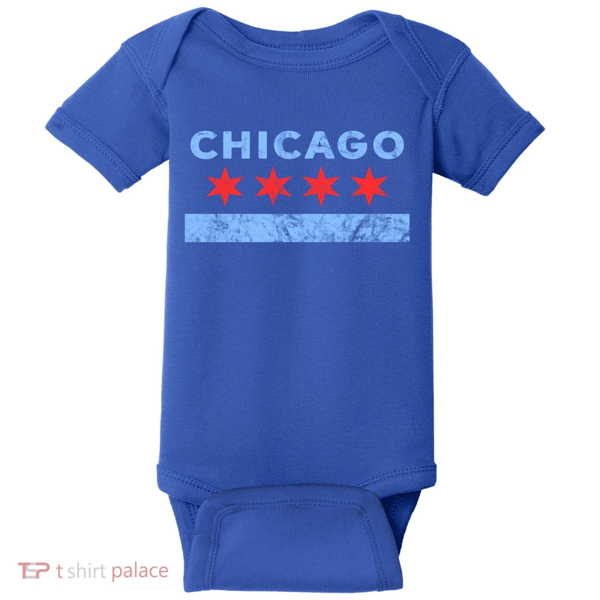 Chicago Gift Chicago Flag Gift Baby Bodysuit