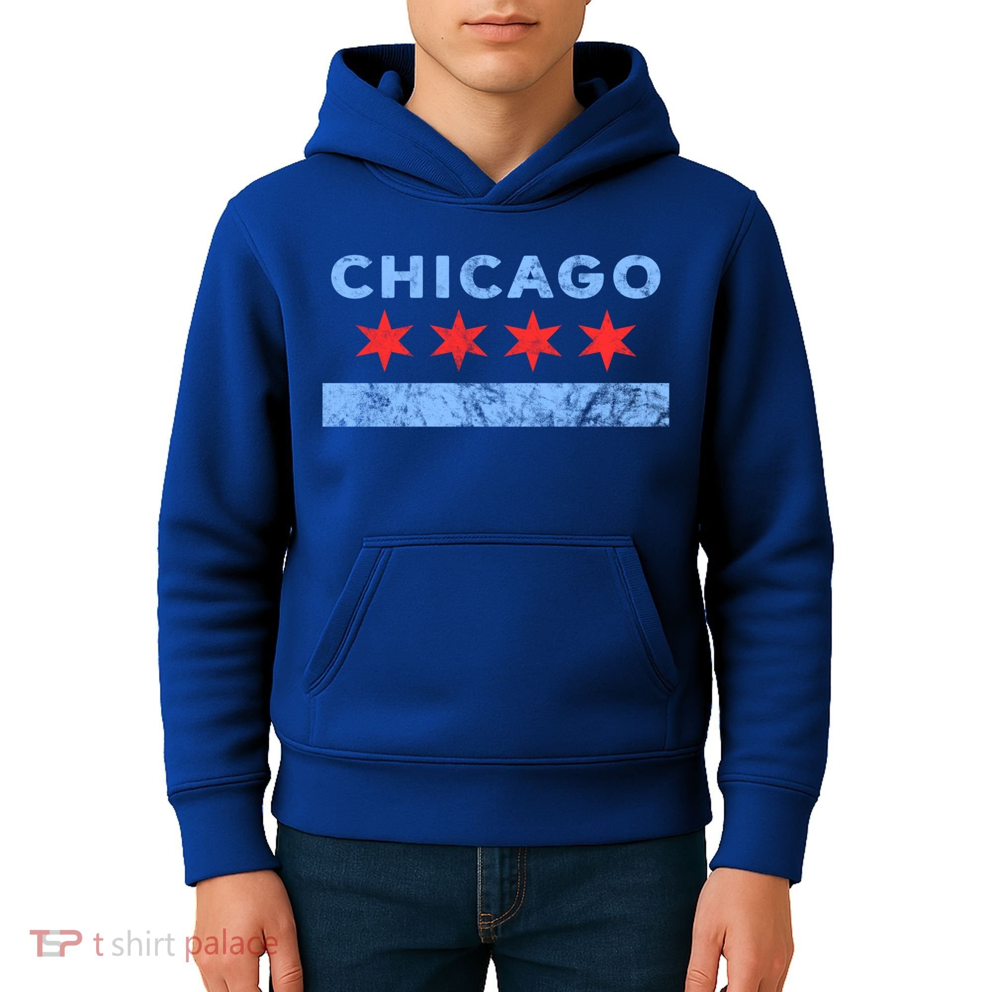Chicago Gift Chicago Flag Gift Kids Hoodie