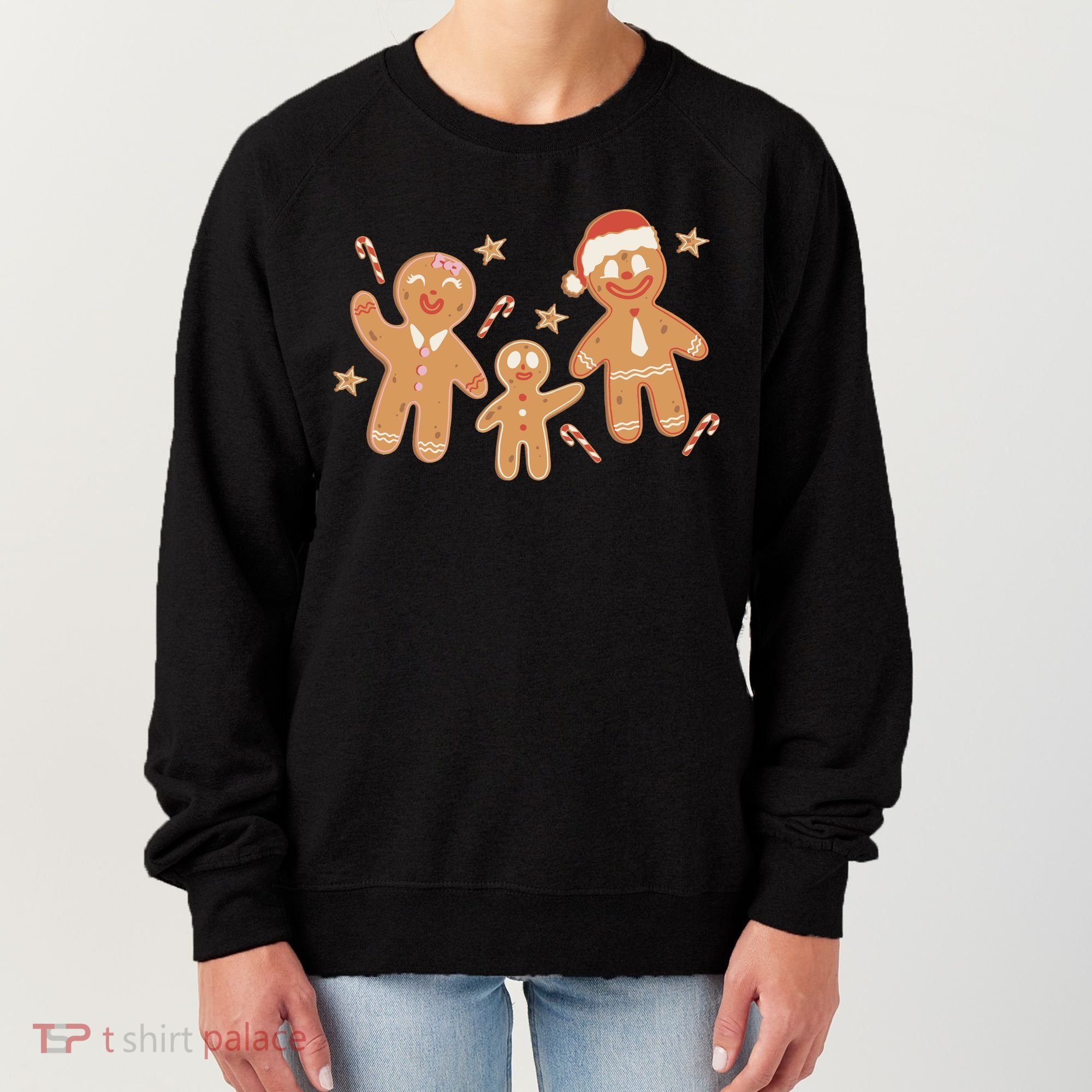 Christmas Gingerbread Cookie Family Cute Women's Sweatshirt