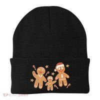Christmas Gingerbread Cookie Family Cute Beanie thumb 0