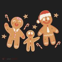 Christmas Gingerbread Cookie Family Cute Beanie thumb 2